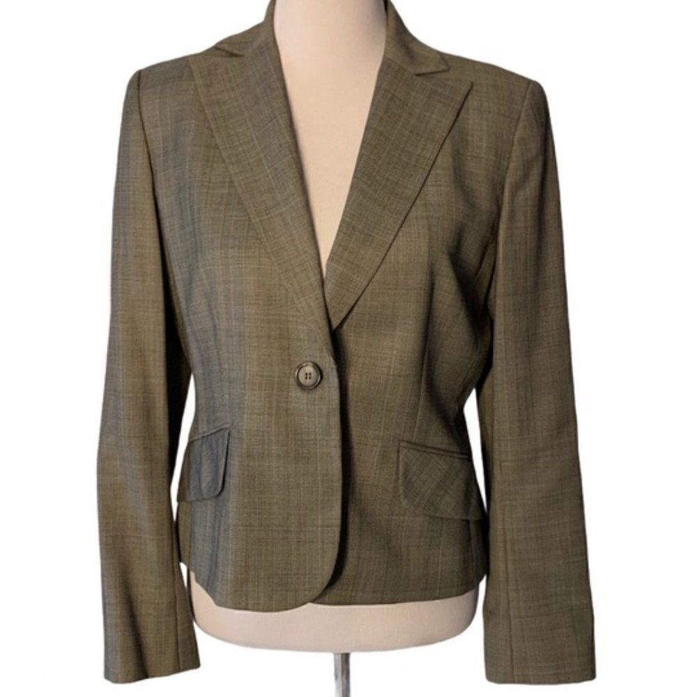 Ann Taylor Grey Wool Blazer size 8